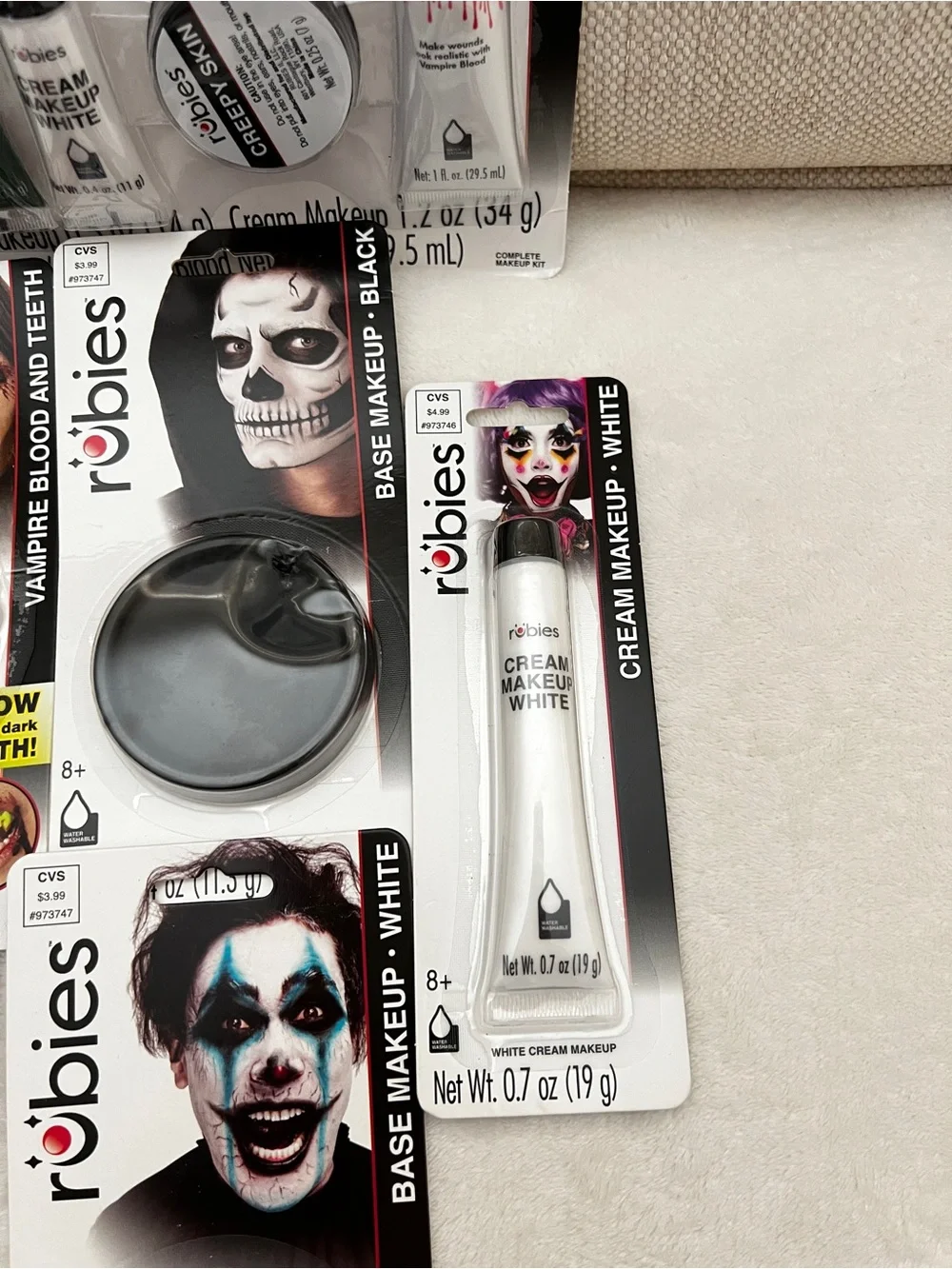 Lot bundle of Halloween makeup items for age 8+